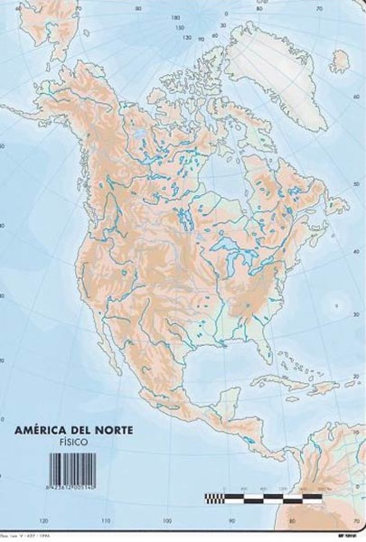 Mapa Mudo De America Del Norte Fisico 24593 Images 0122